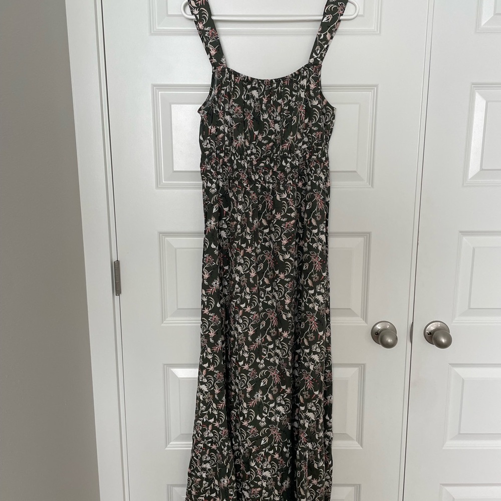 Floral Green Maxi Dress